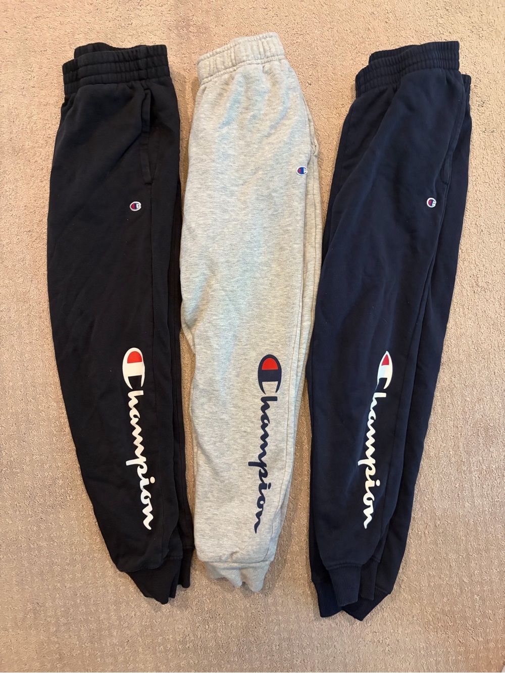 Champion Kids Logo Joggers sweat pants Black, Gray, Navy